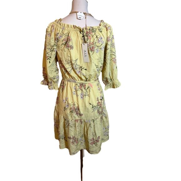 Women's‎ MPH Collection Dress, Yellow Floral, Size M - Picture 3 of 7